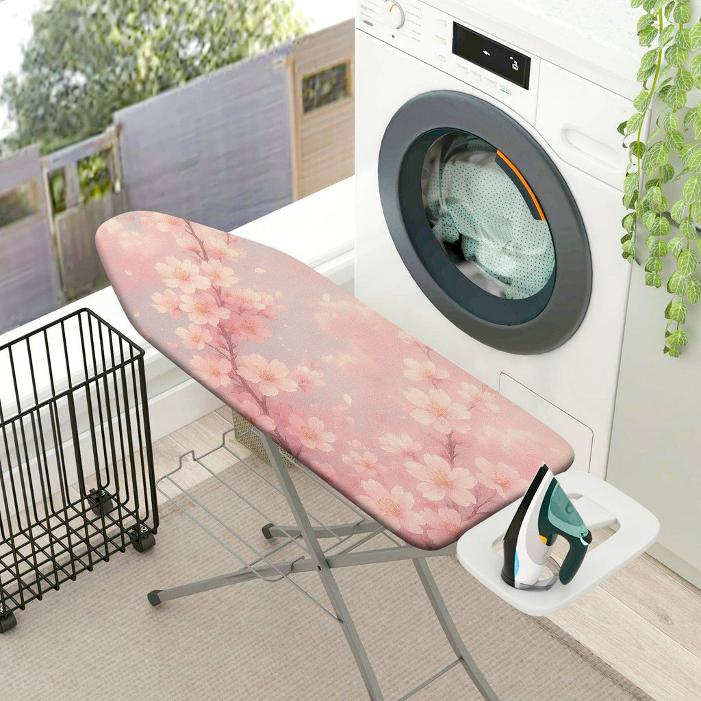 1-Piece Floral Pink Spring  Ironing Board Cover, Universal Size, Without Board