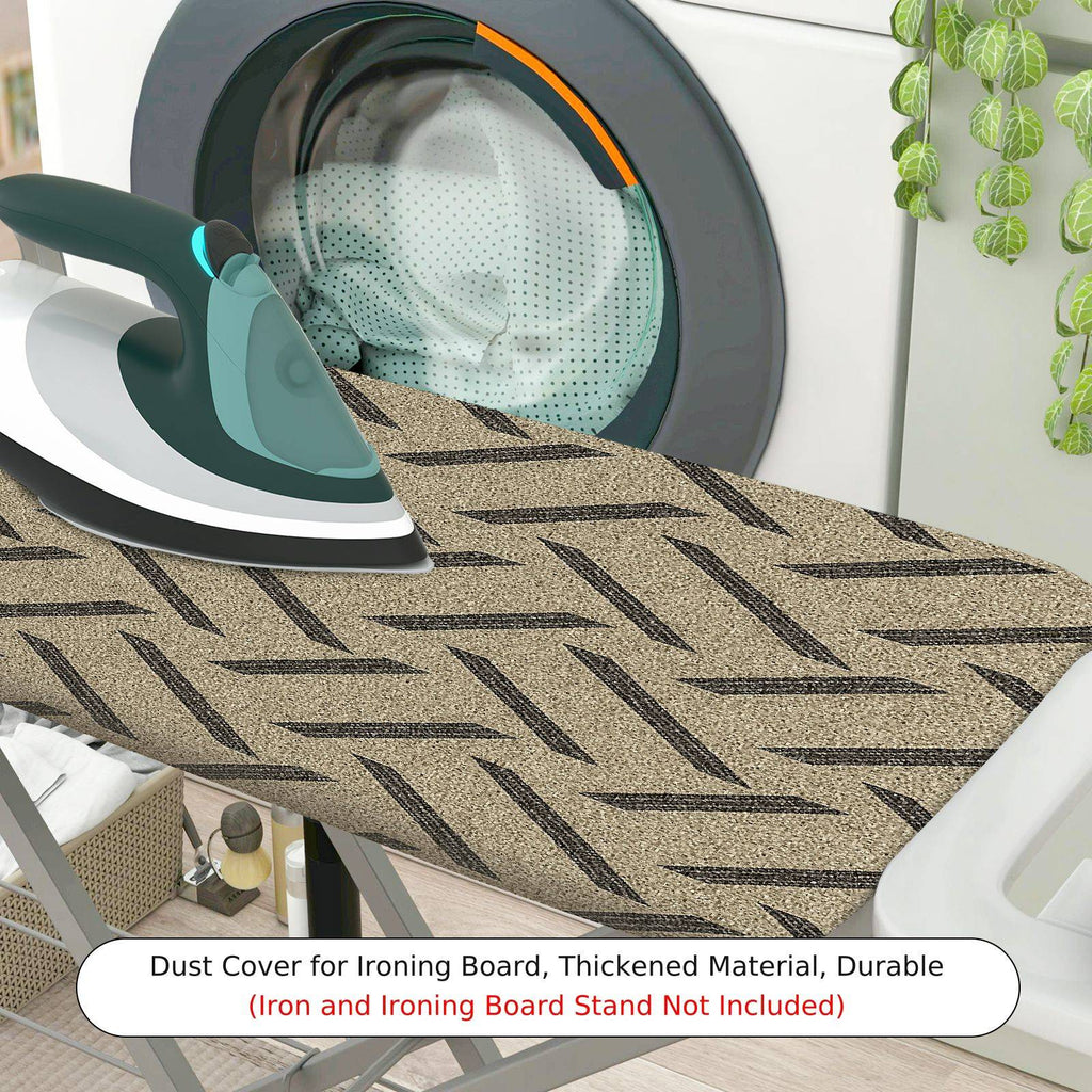 1-Piece Zigzag Pattern Beige Modern  Ironing Board Cover, Universal Size, Without Board