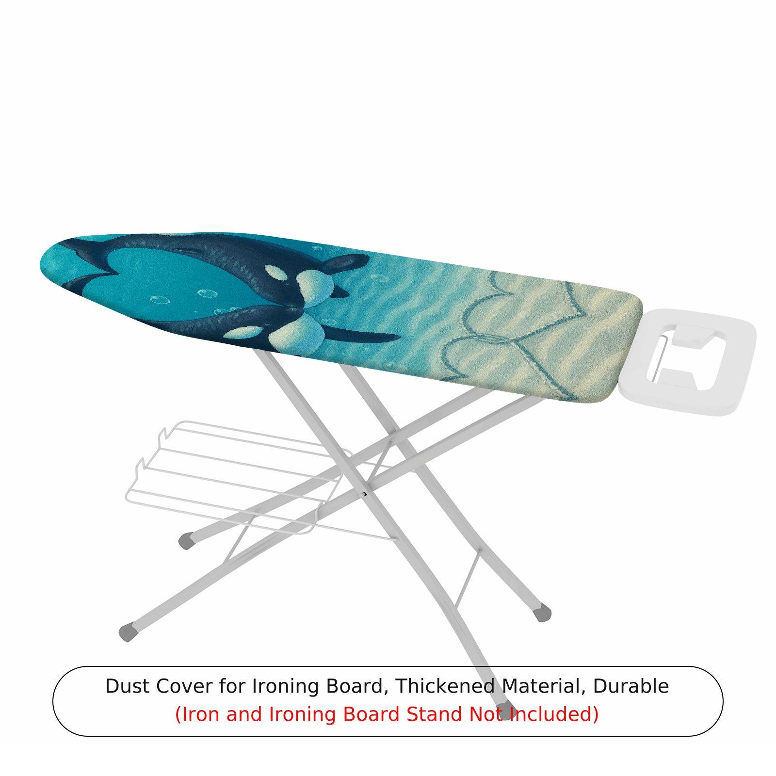 1-Piece Whale Ocean Blue  Ironing Board Cover, Universal Size, Without Board