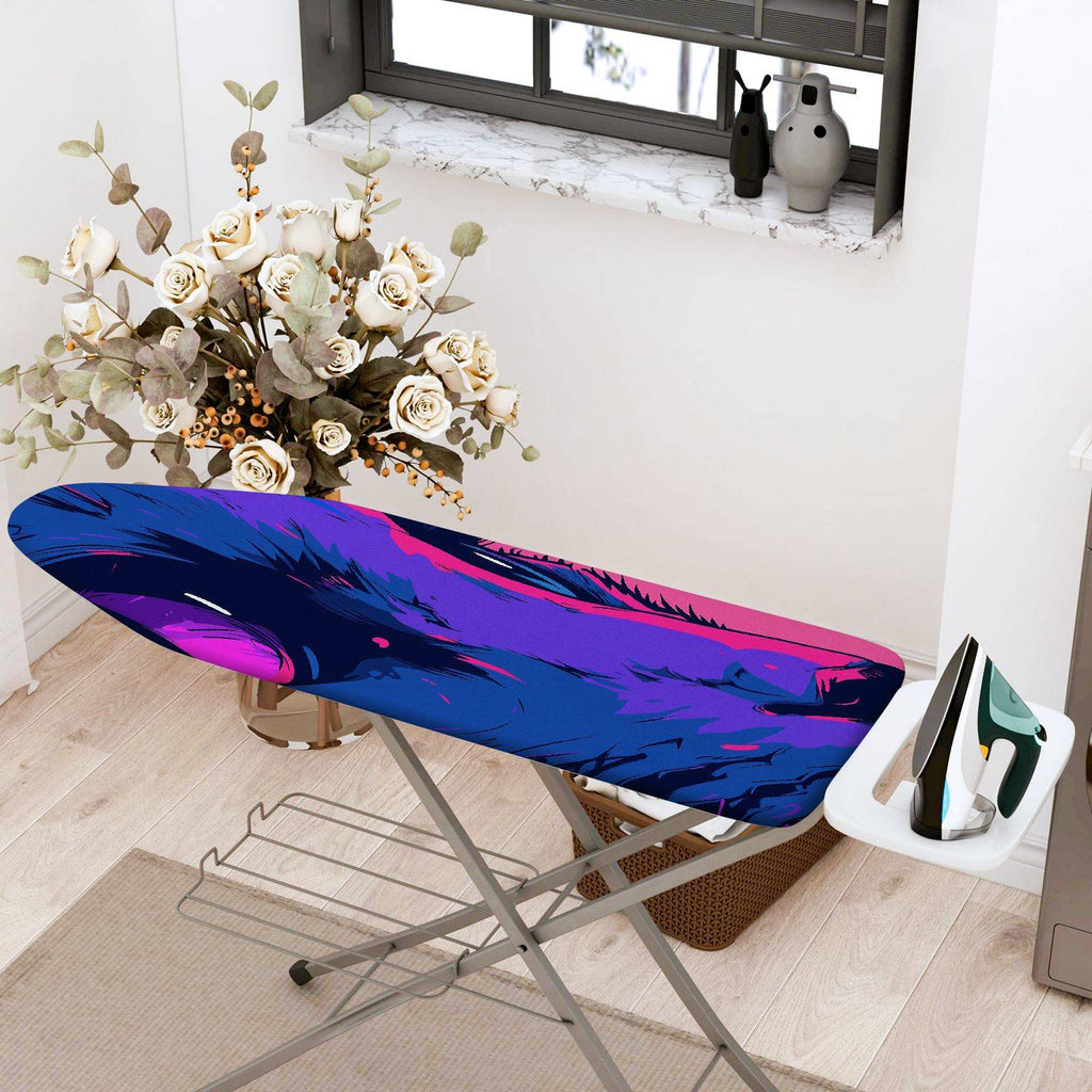 1-Piece Abstract Colorful Wolf  Ironing Board Cover, Universal Size, Without Board