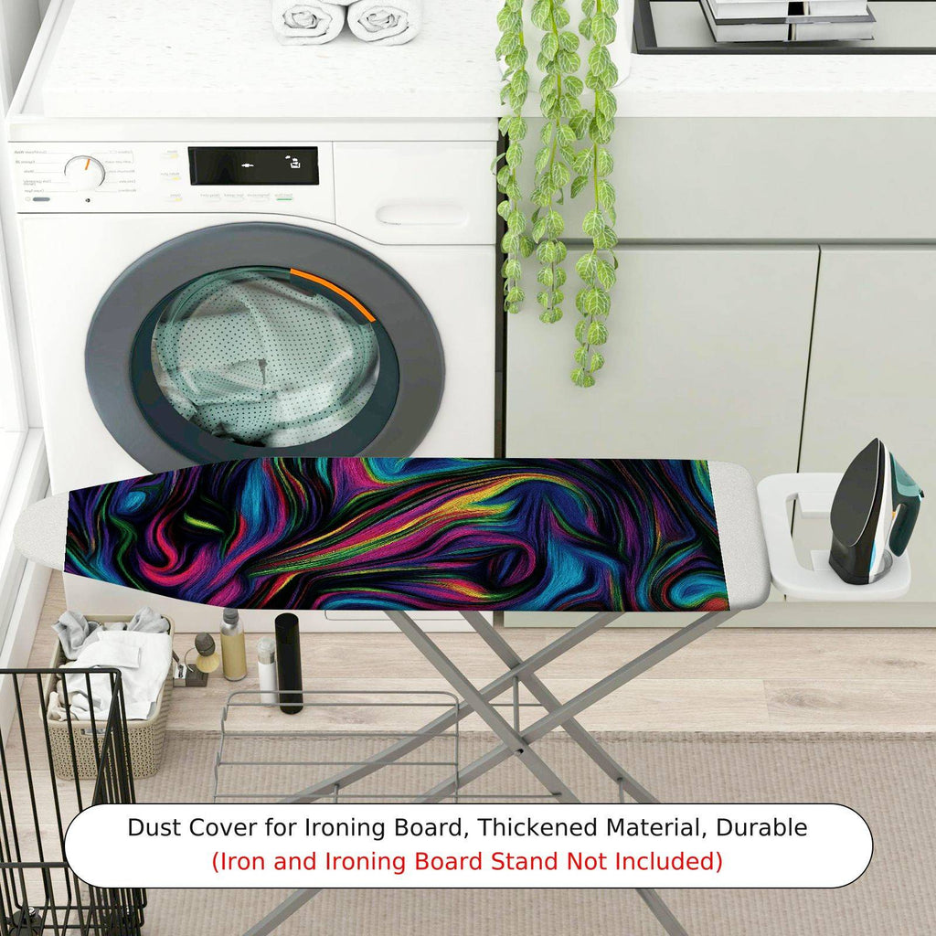 1-Piece Colorful Abstract Psychedelic  Ironing Board Cover, Universal Size, Without Board