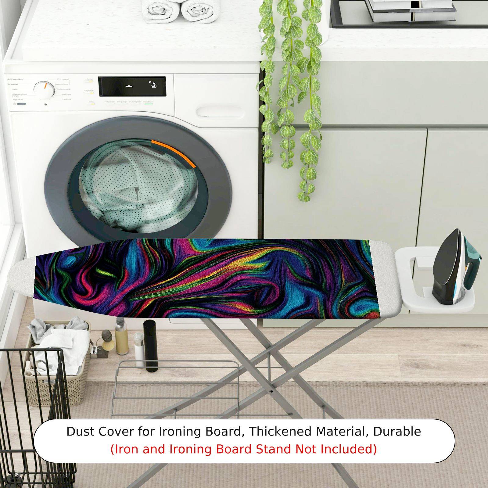 1-Piece Colorful Abstract Psychedelic  Ironing Board Cover, Universal Size, Without Board