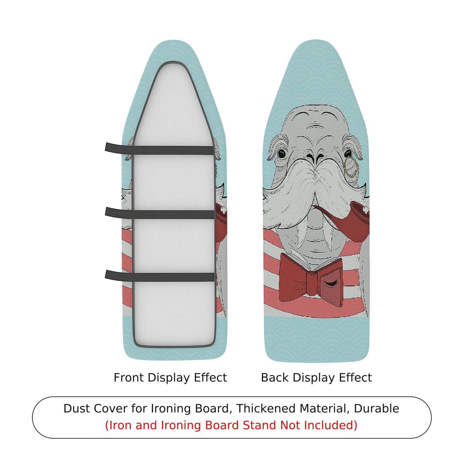 1-Piece Christmas Santa Claus  Ironing Board Cover, Universal Size, Without Board