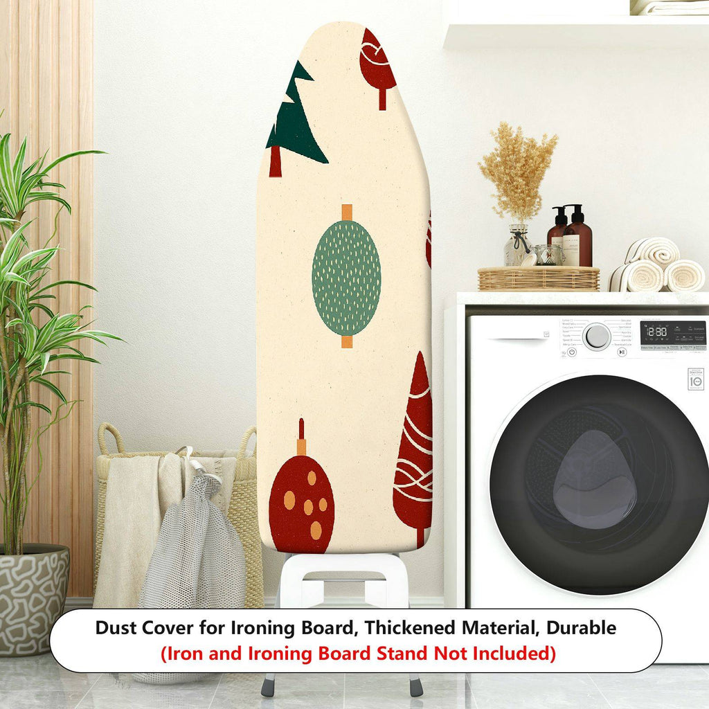 1-Piece Christmas Trees Ornaments Holiday  Ironing Board Cover, Universal Size, Without Board