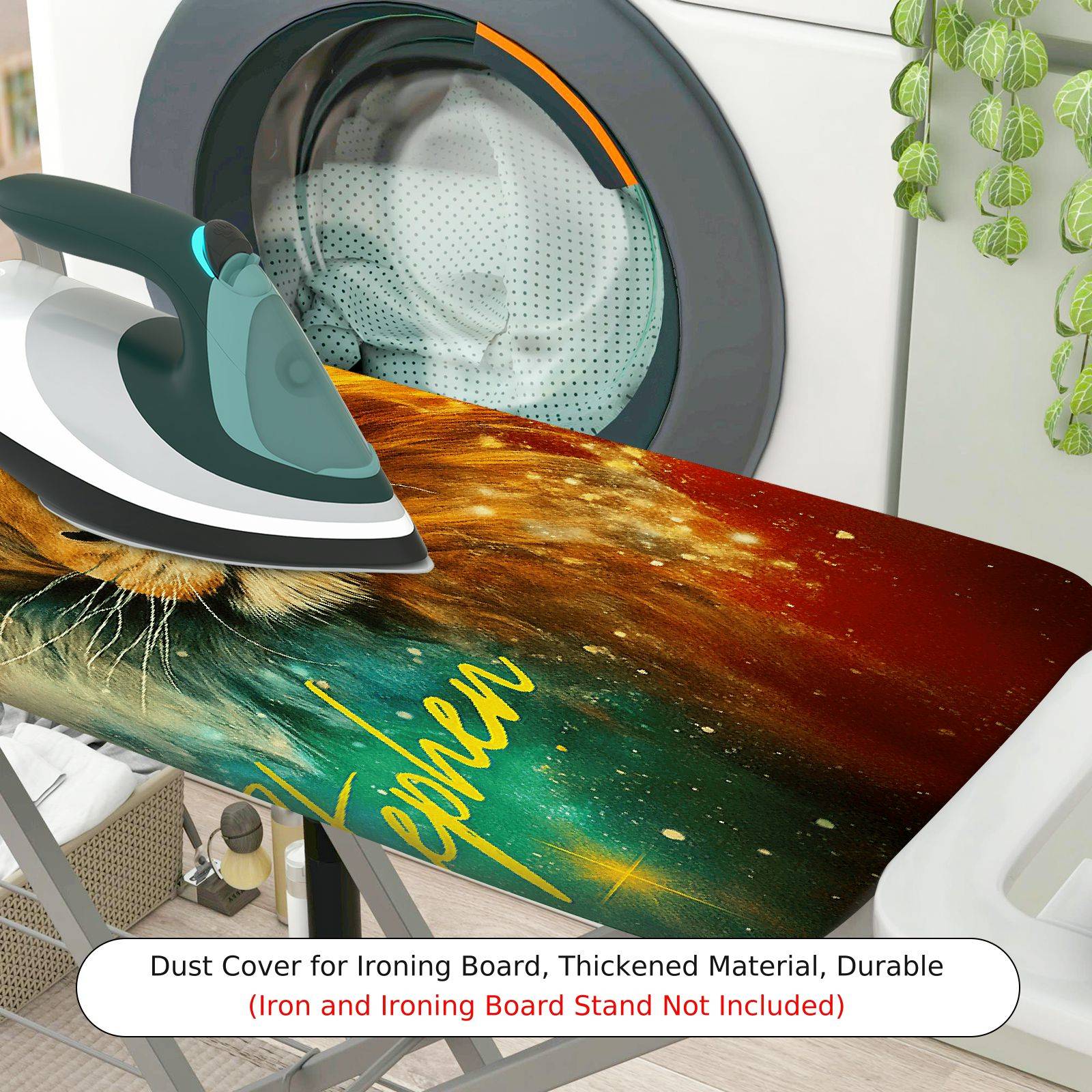 1-Piece Lion Galaxy Abstract  Ironing Board Cover, Universal Size, Without Board