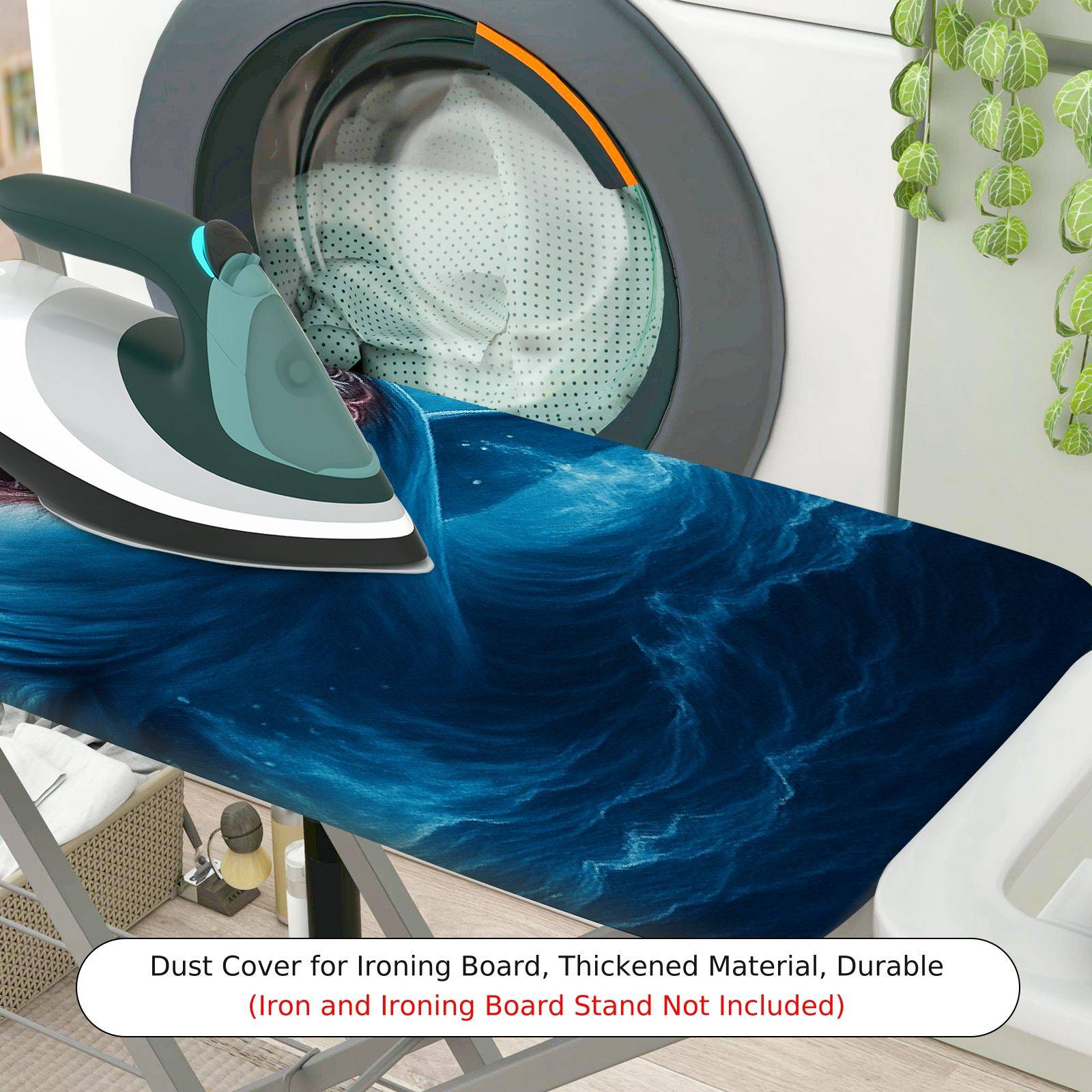 1-Piece Shark Ocean Art Cool  Ironing Board Cover, Universal Size, Without Board