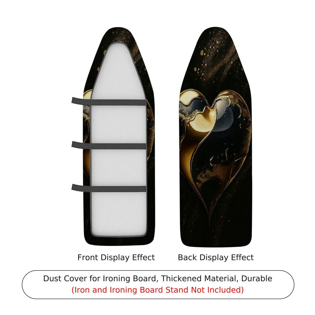 1-Piece Abstract Art Gold Black Luxury  Ironing Board Cover, Universal Size, Without Board
