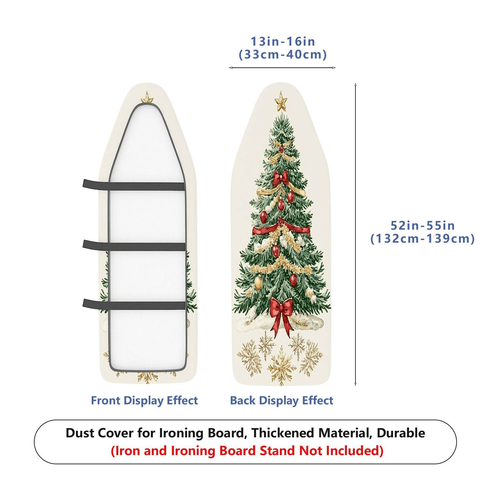 1-Piece Christmas Tree Holiday Decoration Winter Theme  Ironing Board Cover, Universal Size, Without Board