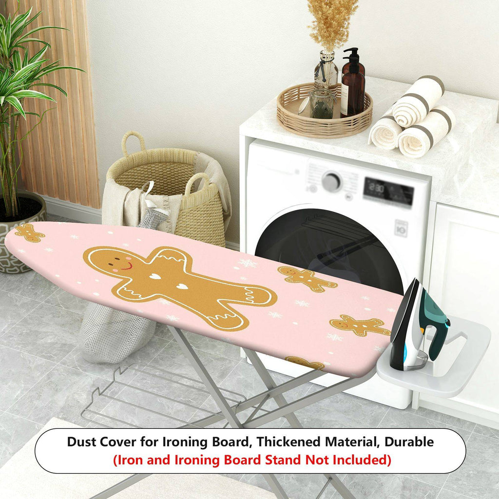 1-Piece Christmas Gingerbread Snowflakes  Ironing Board Cover, Universal Size, Without Board
