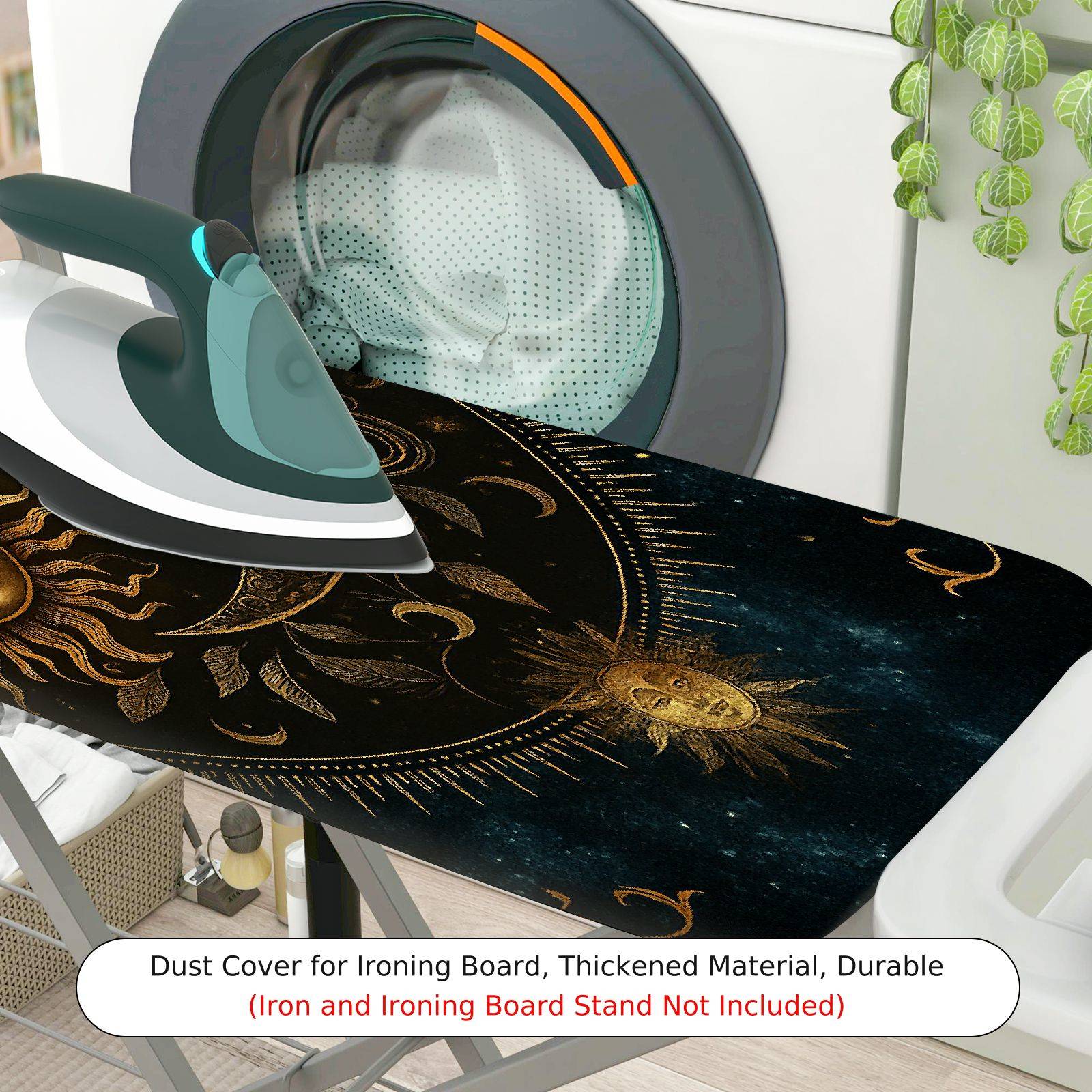 1-Piece Sun Moon Astral Zodiac  Ironing Board Cover, Universal Size, Without Board