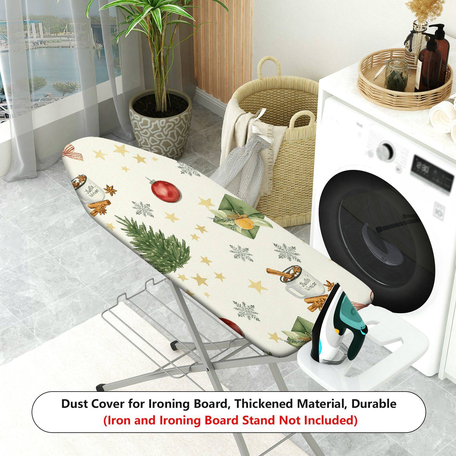 1-Piece Christmas Star Gift  Ironing Board Cover, Universal Size, Without Board