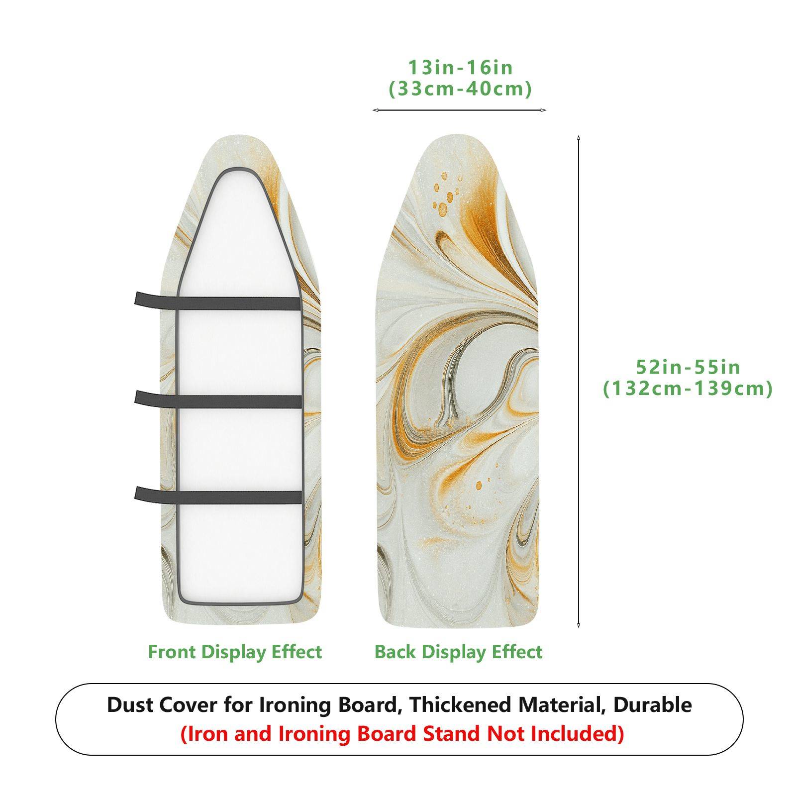 1-Piece Abstract Swirl Pattern Orange  Ironing Board Cover, Universal Size, Without Board