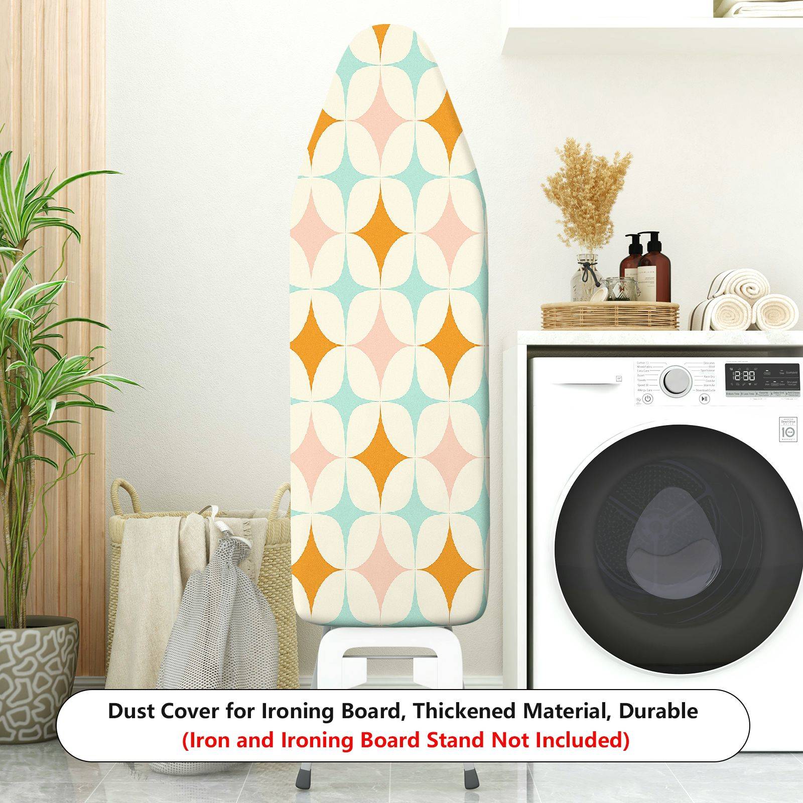 1-Piece Geometric Retro Modern  Ironing Board Cover, Universal Size, Without Board