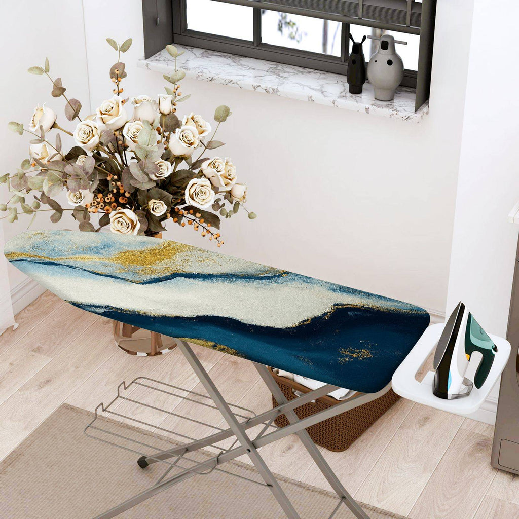 1-Piece Abstract Ocean Gold  Ironing Board Cover, Universal Size, Without Board