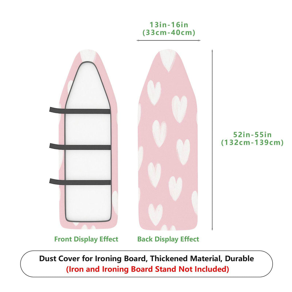 1-Piece Pink Heart Floral  Ironing Board Cover, Universal Size, Without Board