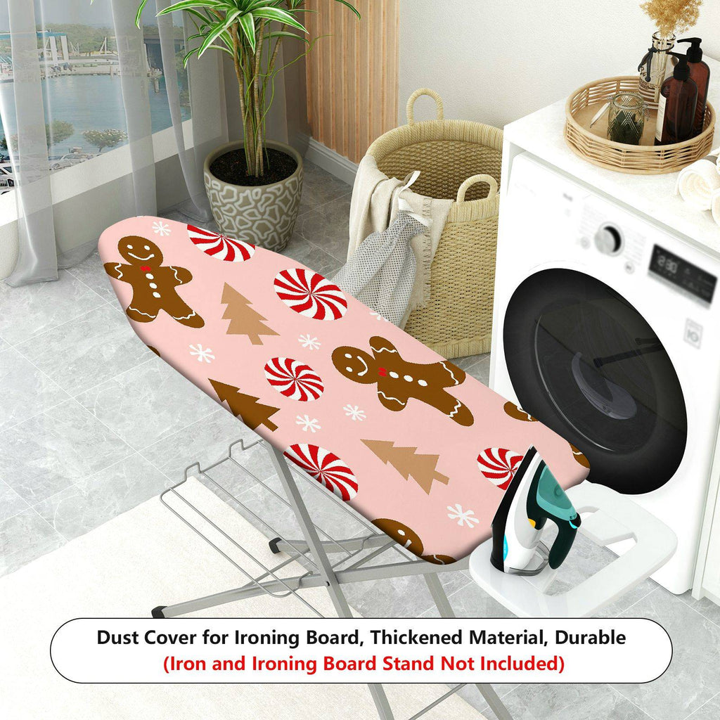 1-Piece Christmas Candy Gingerbread Tree  Ironing Board Cover, Universal Size, Without Board