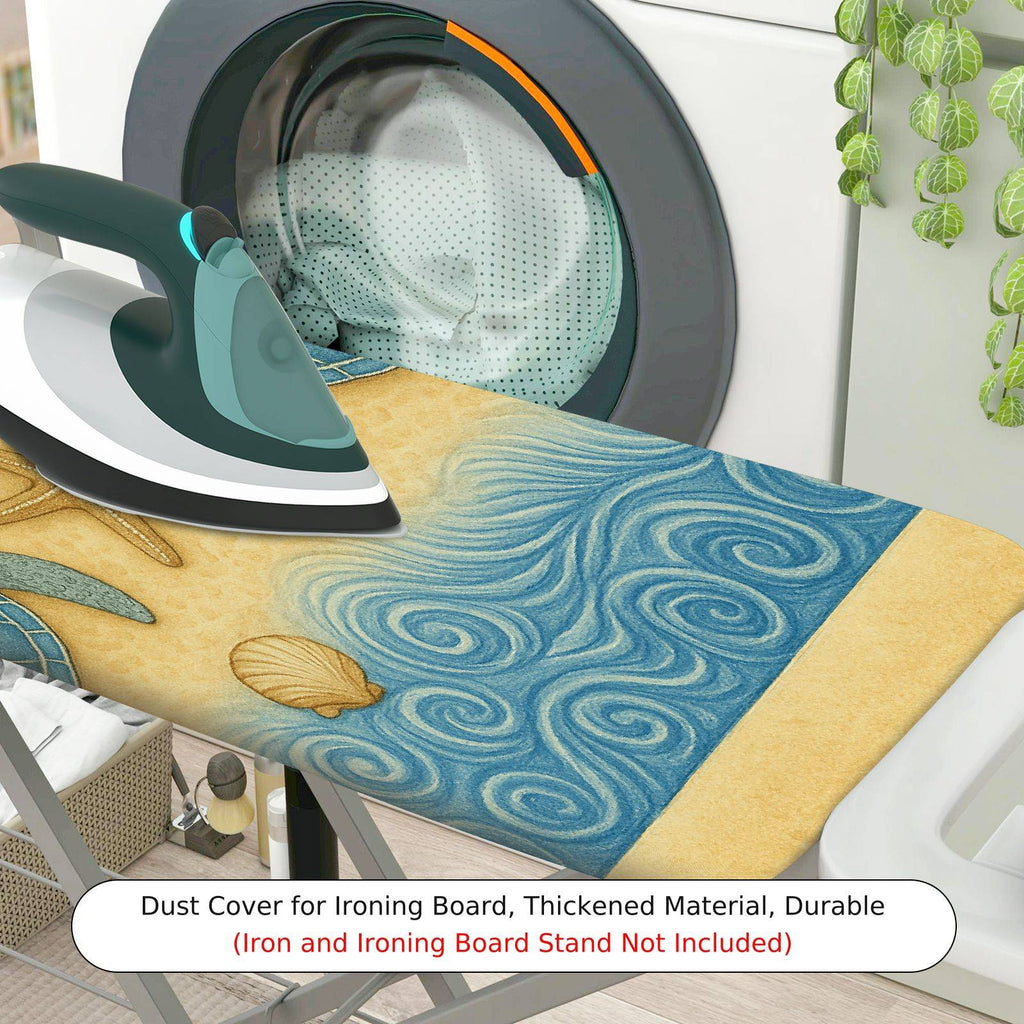 1-Piece Ocean Turtle Starfish Beach  Ironing Board Cover, Universal Size, Without Board