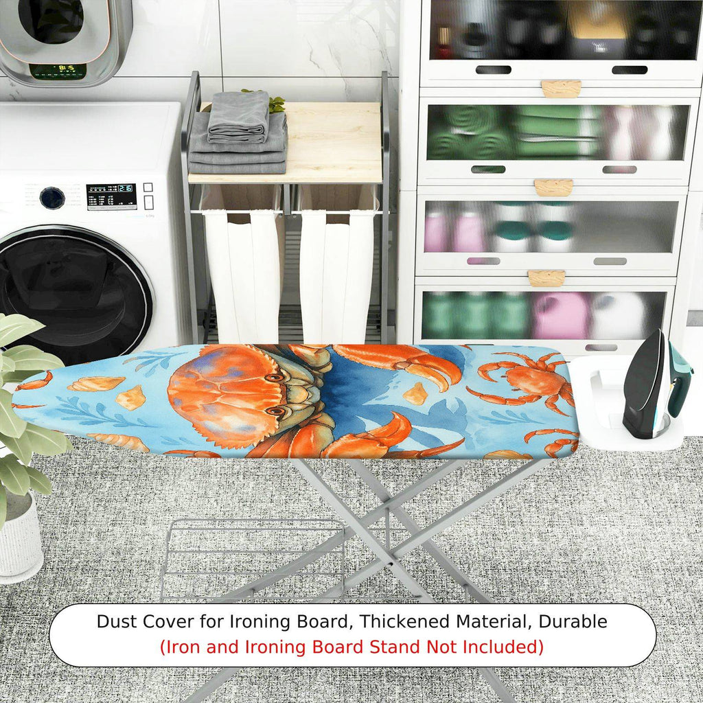 1-Piece Crab Ocean Blue  Ironing Board Cover, Universal Size, Without Board