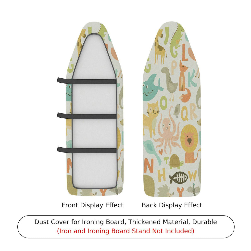 1-Piece Animal Alphabet  Ironing Board Cover, Universal Size, Without Board