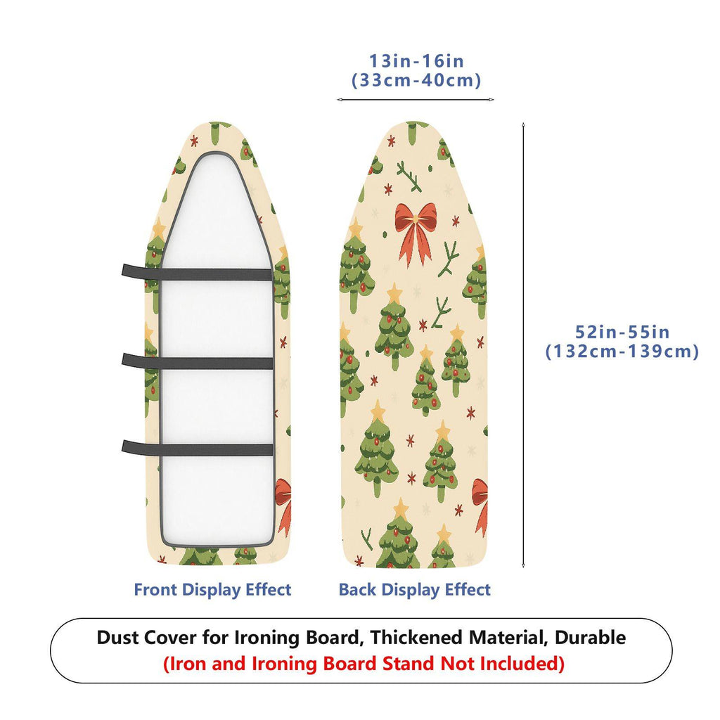 1-Piece Christmas Tree Bow Star  Ironing Board Cover, Universal Size, Without Board