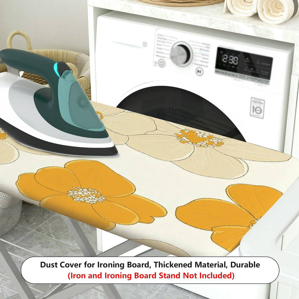 1-Piece Floral Yellow Beige Pattern  Ironing Board Cover, Universal Size, Without Board