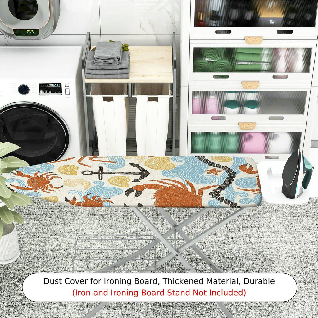 1-Piece Ocean Crab Anchor  Ironing Board Cover, Universal Size, Without Board