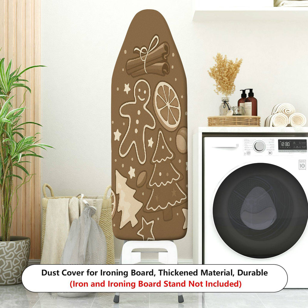 1-Piece Christmas Gingerbread Cinnamon Tree  Ironing Board Cover, Universal Size, Without Board