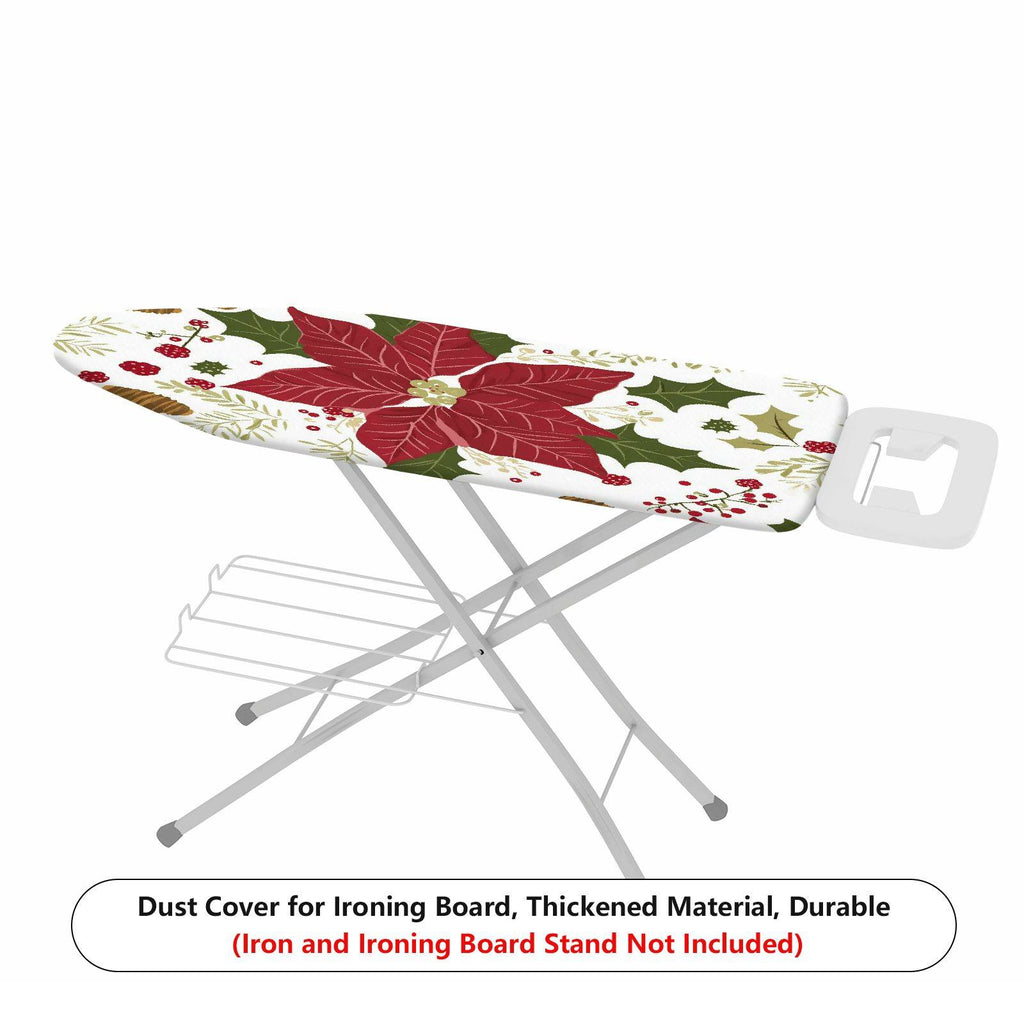 1-Piece Christmas Poinsettia Festive  Ironing Board Cover, Universal Size, Without Board