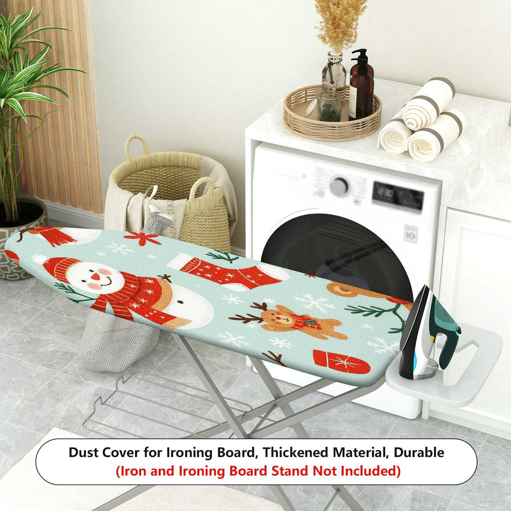 1-Piece Christmas Snowman Reindeer Santa  Ironing Board Cover, Universal Size, Without Board