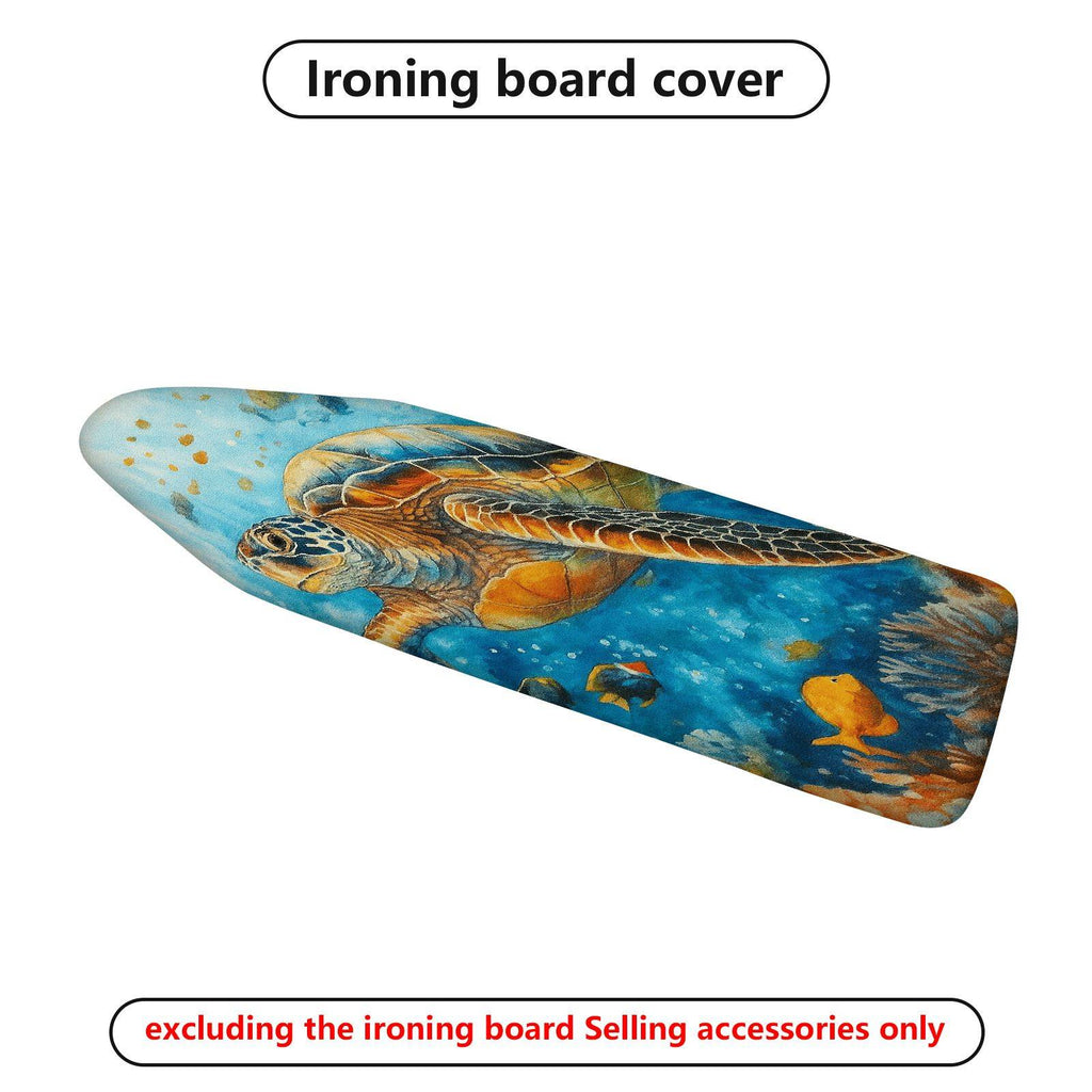 1-Piece Sea Turtle Ocean Marine Life  Ironing Board Cover, Universal Size, Without Board