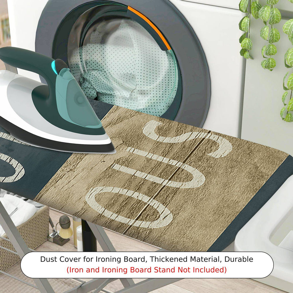 1-Piece Vintage Retro Letters  Ironing Board Cover, Universal Size, Without Board