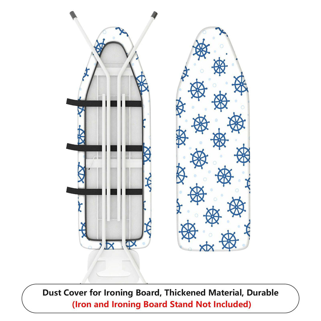 1-Piece Nautical Ship Wheel Ocean  Ironing Board Cover, Universal Size, Without Board