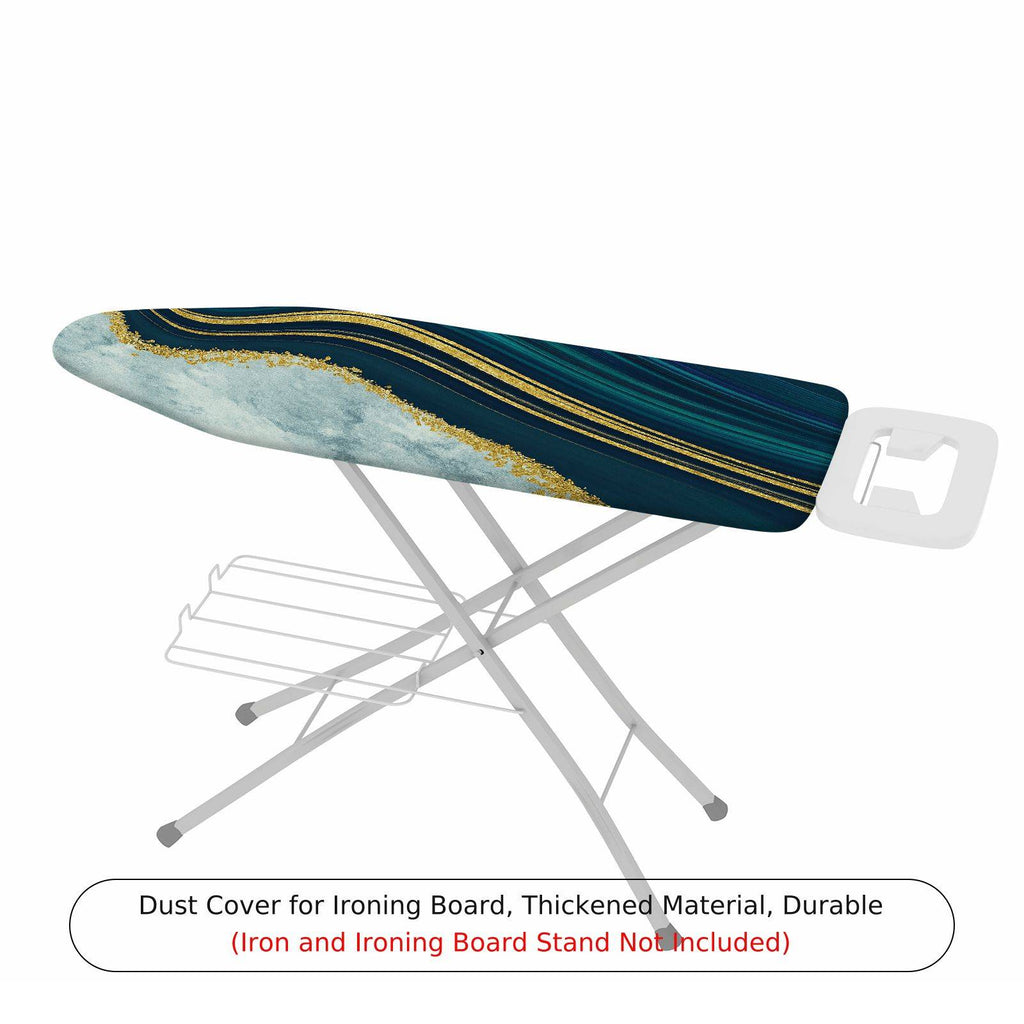 1-Piece Abstract Art Pattern Navy Gold  Ironing Board Cover, Universal Size, Without Board