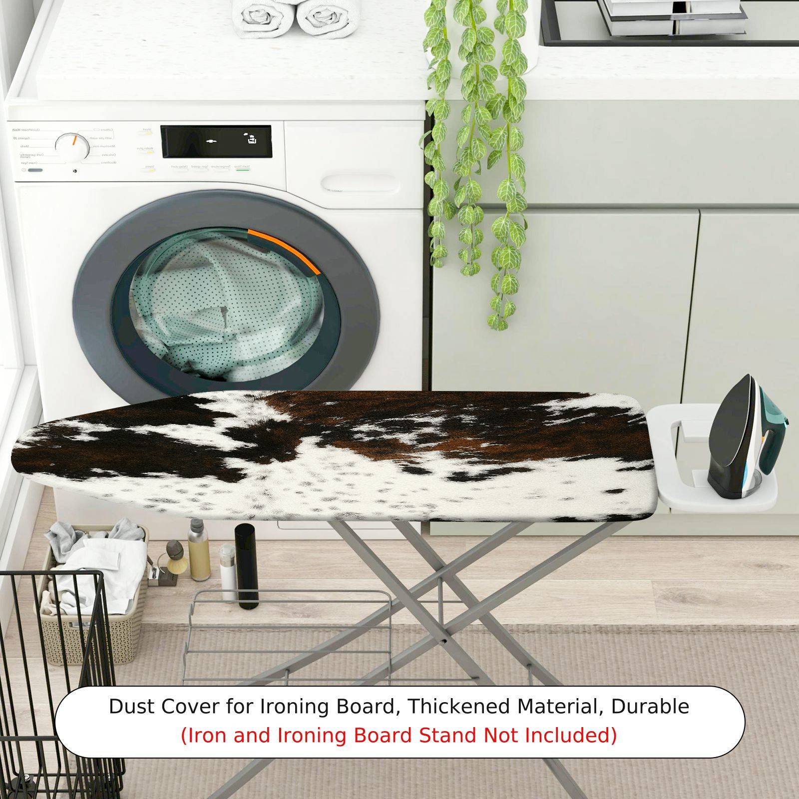 1-Piece Animal Print Black White Brown  Ironing Board Cover, Universal Size, Without Board