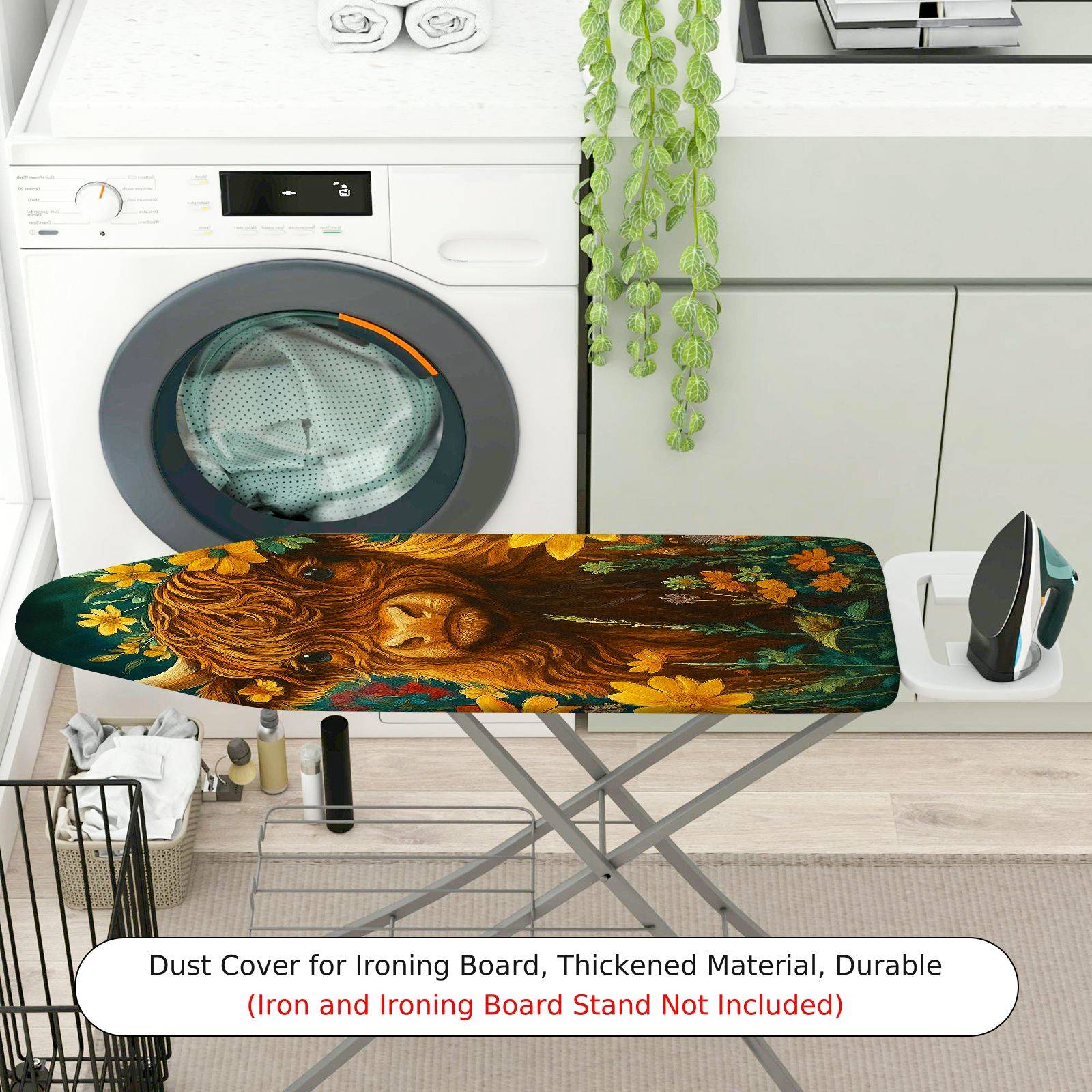 1-Piece Floral Animal Art  Ironing Board Cover, Universal Size, Without Board