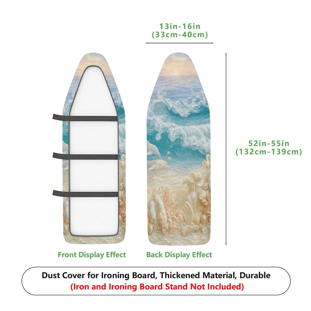 1-Piece Ocean Beach Seaside  Ironing Board Cover, Universal Size, Without Board