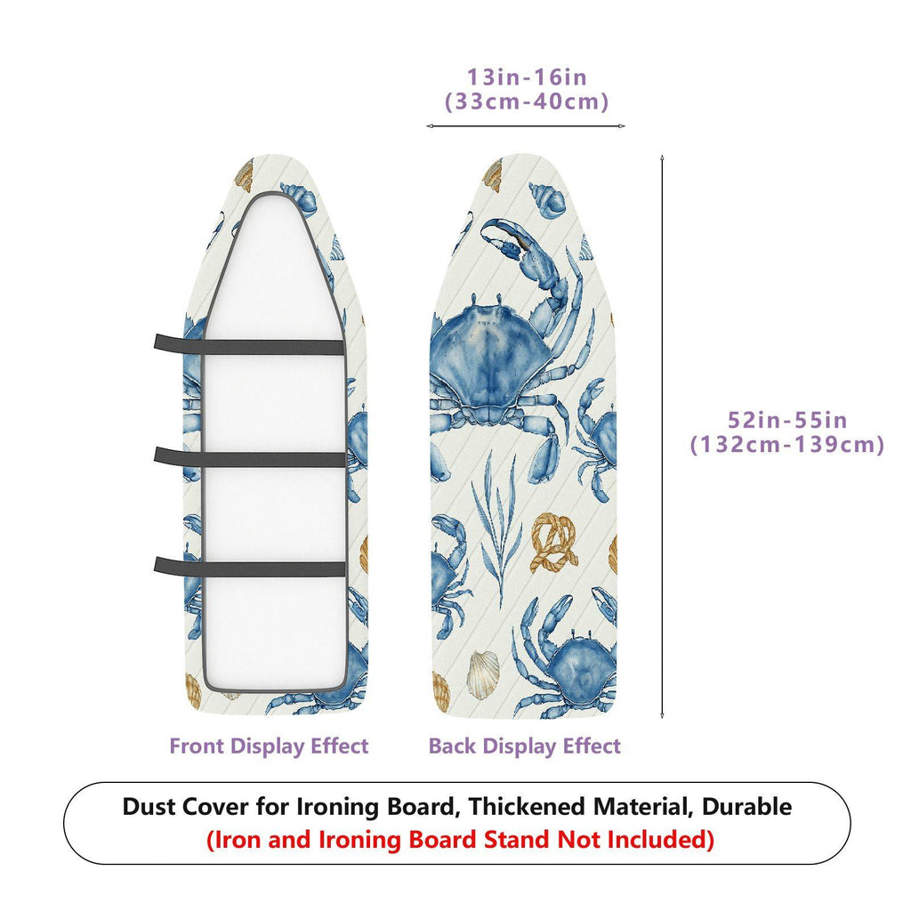 1-Piece Crab Ocean Marine  Ironing Board Cover, Universal Size, Without Board