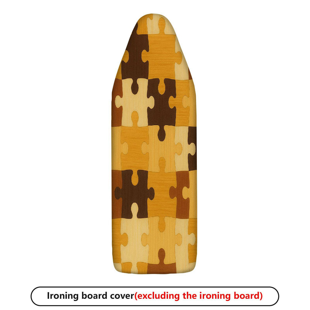 1-Piece Puzzle Patchwork Beige Brown  Ironing Board Cover, Universal Size, Without Board