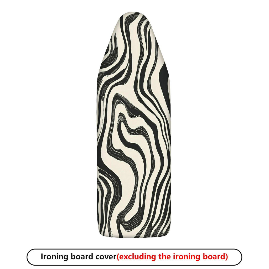 1-Piece Abstract Black White Geometric  Ironing Board Cover, Universal Size, Without Board