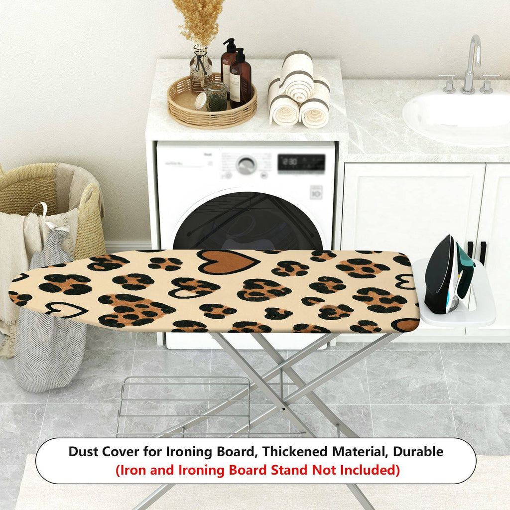 1-Piece Leopard Heart Pattern Animal Print  Ironing Board Cover, Universal Size, Without Board
