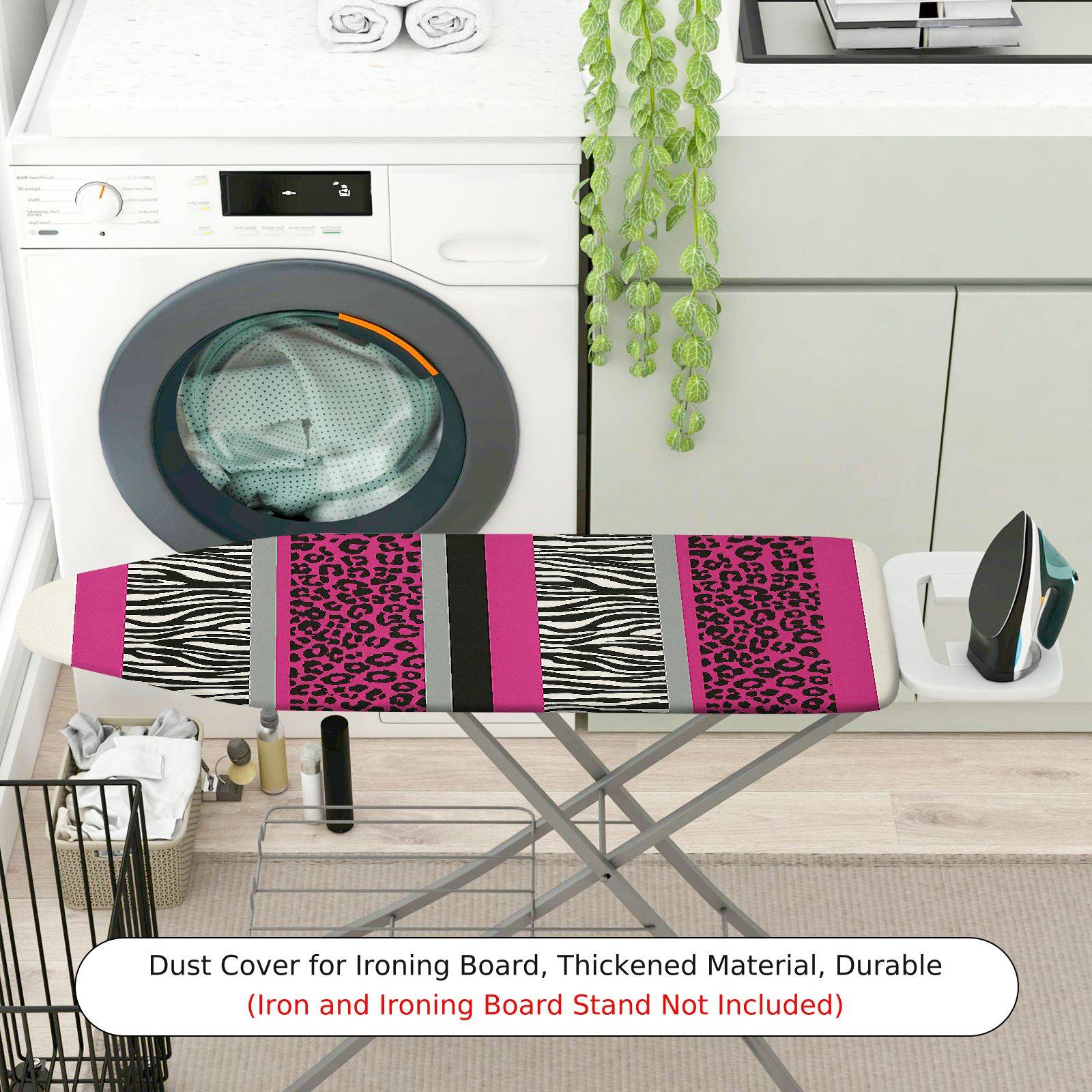 1-Piece Leopard Zebra Pink  Ironing Board Cover, Universal Size, Without Board