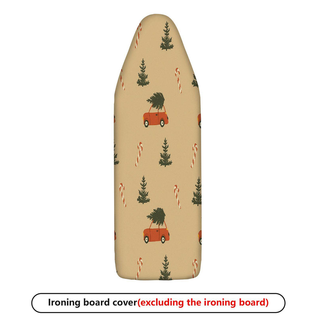 1-Piece Christmas Tree Candy Cane Car  Ironing Board Cover, Universal Size, Without Board
