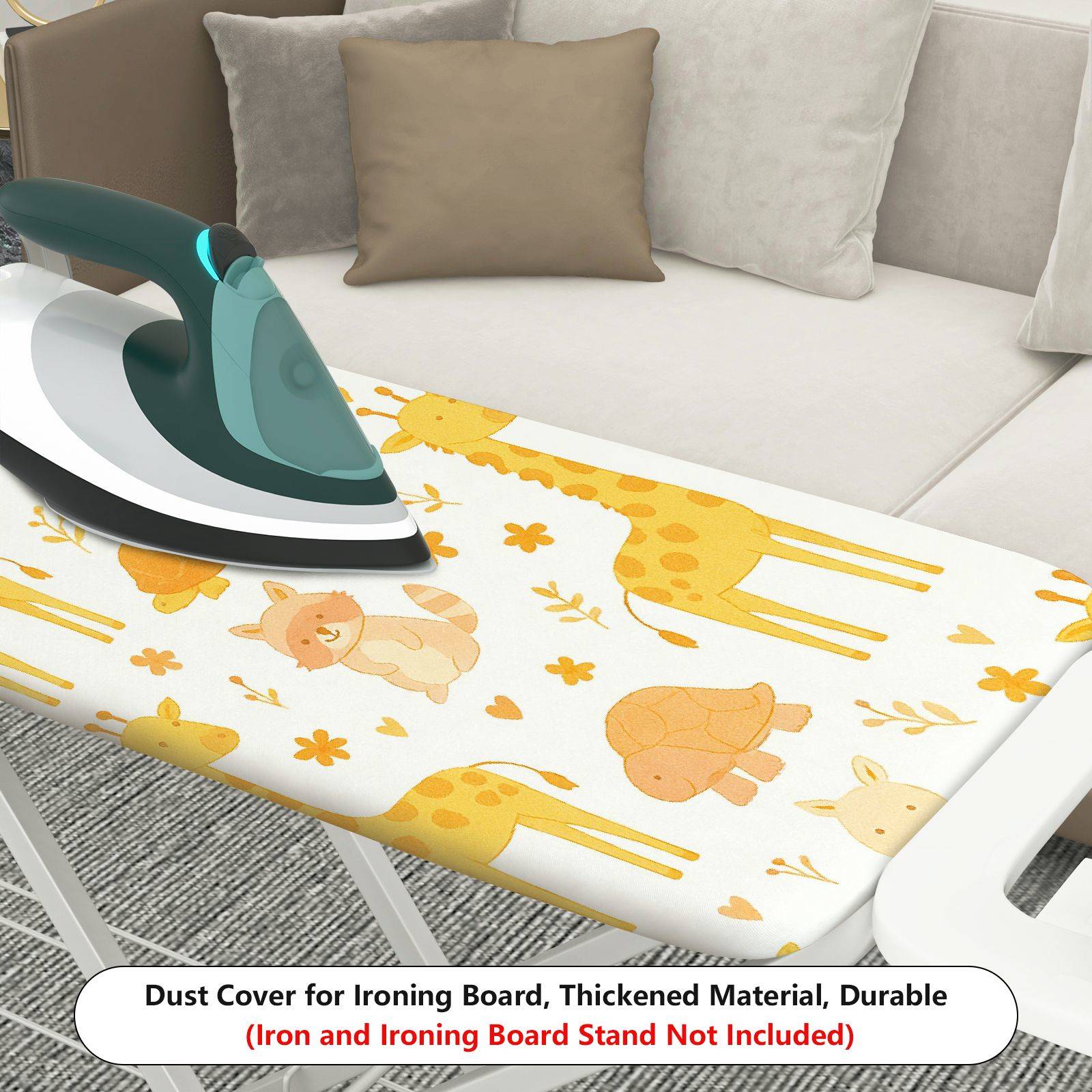 1-Piece Cute Animal Pattern Floral  Ironing Board Cover, Universal Size, Without Board