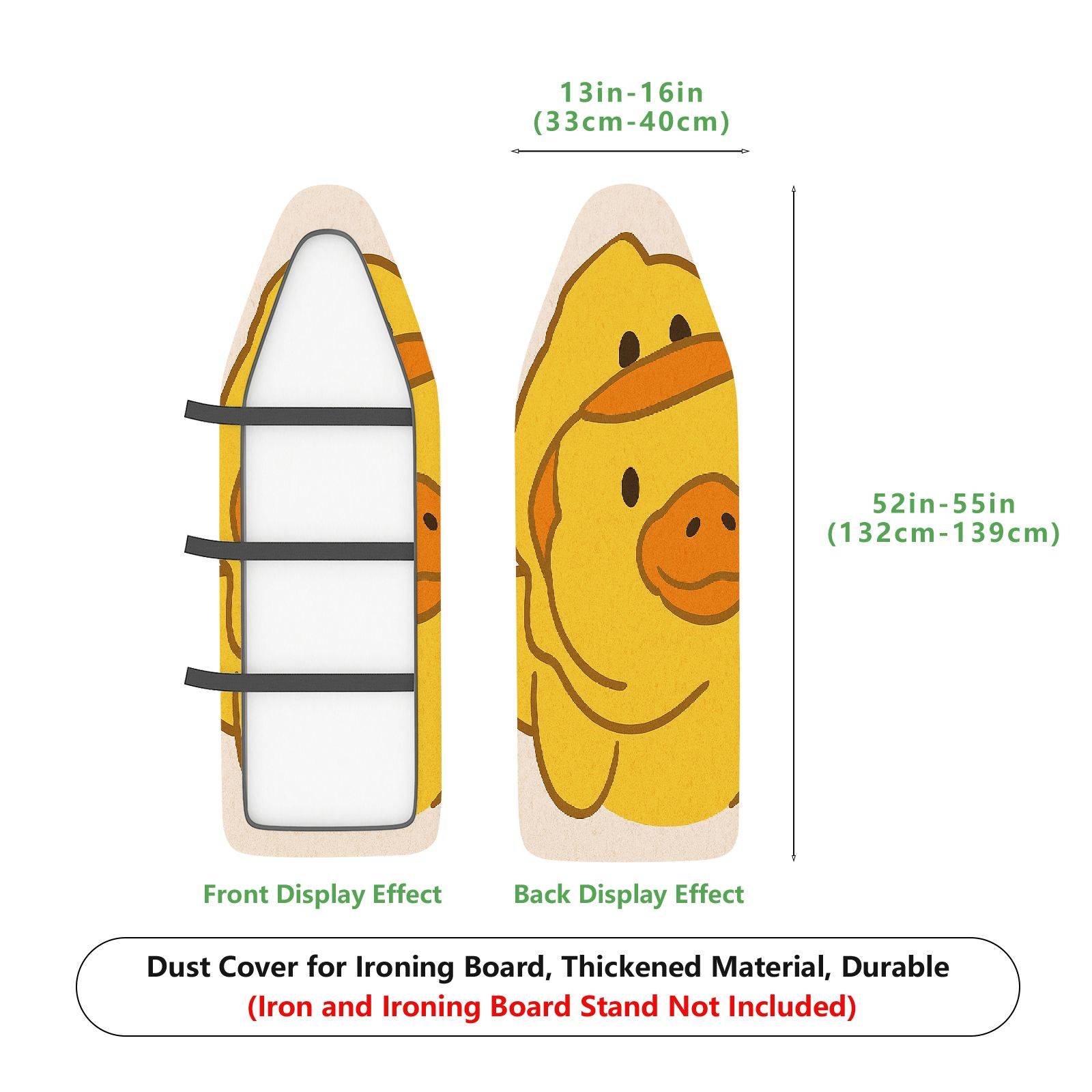 1-Piece Animal Yellow Duck  Ironing Board Cover, Universal Size, Without Board