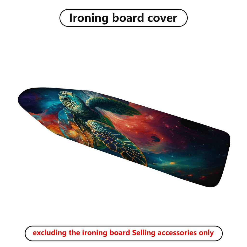 1-Piece Ocean Turtle Space  Ironing Board Cover, Universal Size, Without Board