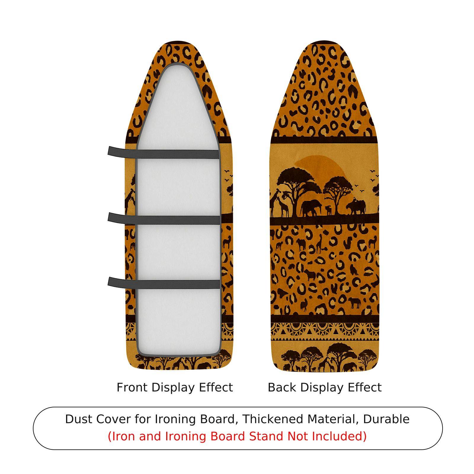 1-Piece African Leopard Animal Print  Ironing Board Cover, Universal Size, Without Board