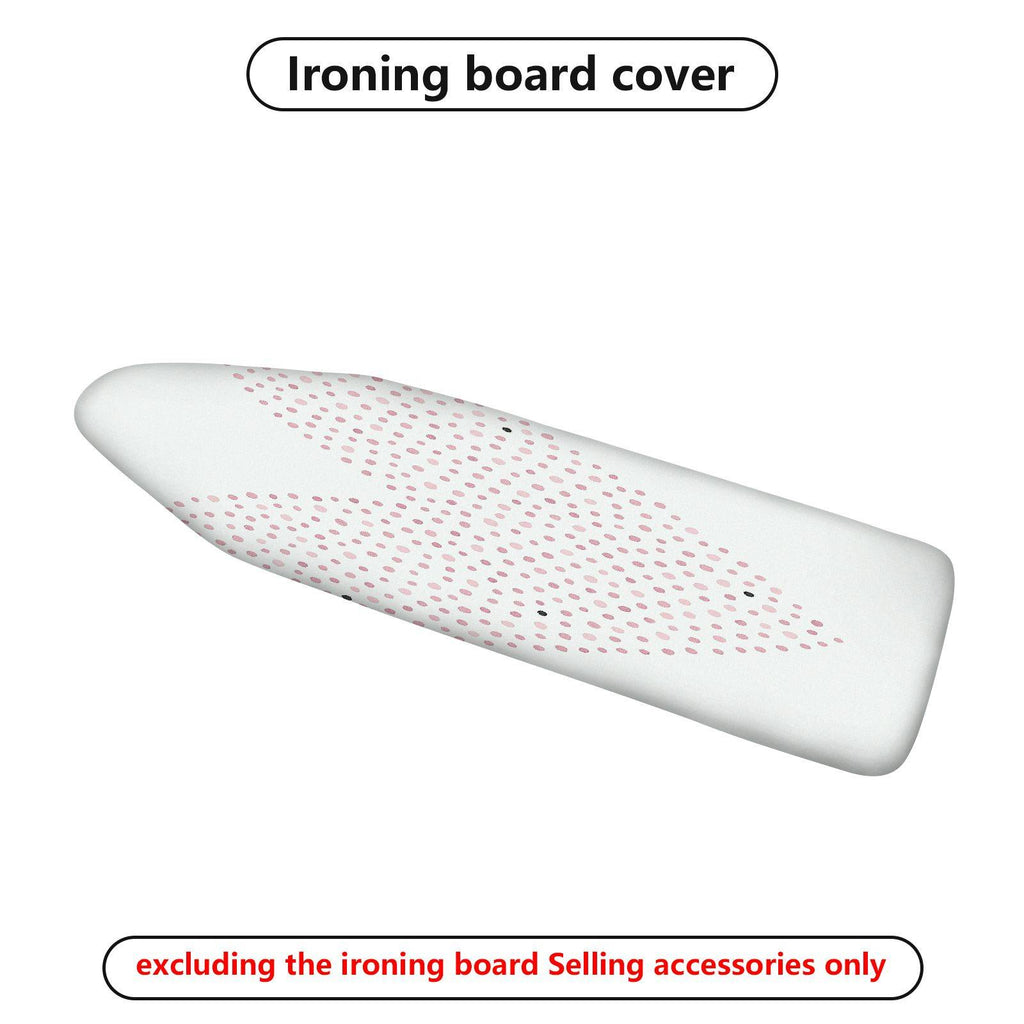 1-Piece Dotted White Pink  Ironing Board Cover, Universal Size, Without Board