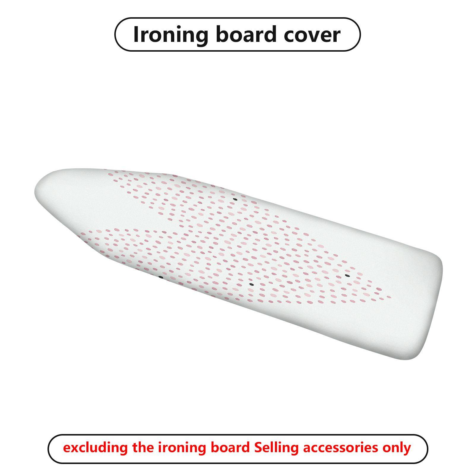 1-Piece Dotted White Pink  Ironing Board Cover, Universal Size, Without Board