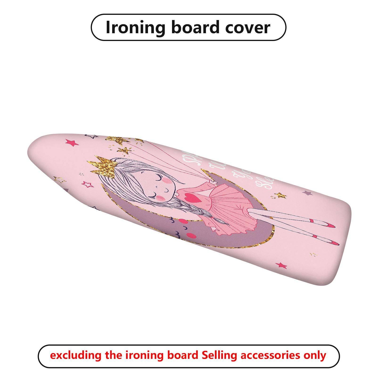 1-Piece Pink  Ironing Board Cover, Universal Size, Without Board
