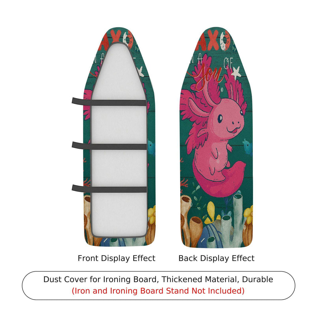 1-Piece Pink Axolotl  Ocean  Ironing Board Cover, Universal Size, Without Board